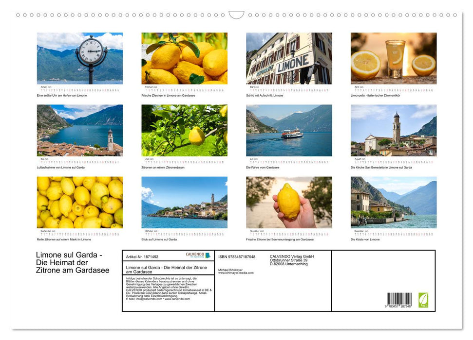 Limone sul Garda - Die Heimat der Zitrone am Gardasee (CALVENDO Wandkalender 2025)