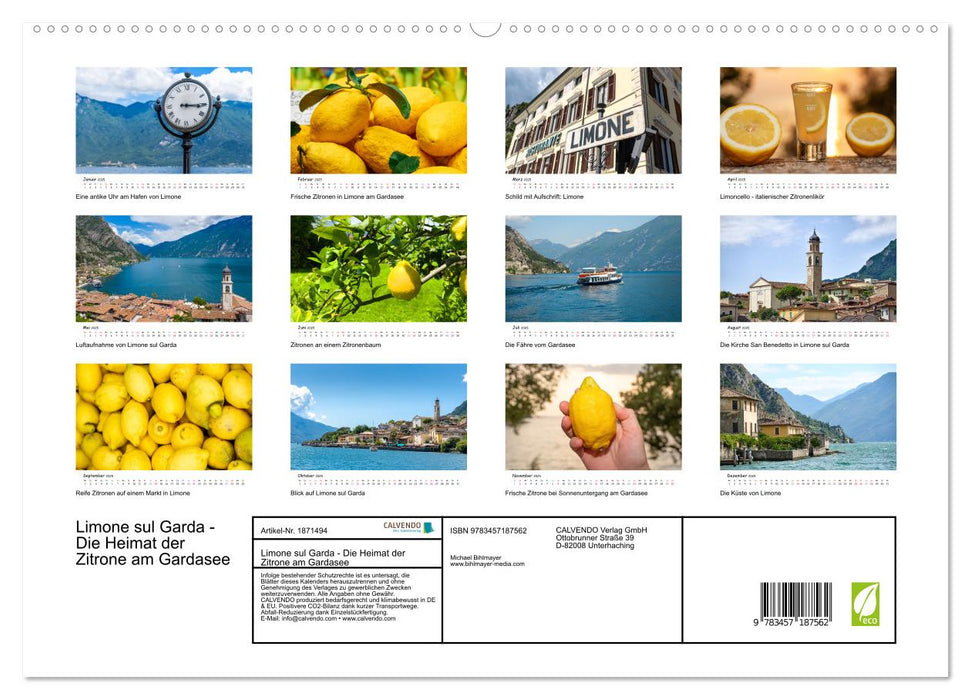 Limone sul Garda - Die Heimat der Zitrone am Gardasee (CALVENDO Premium Wandkalender 2025)