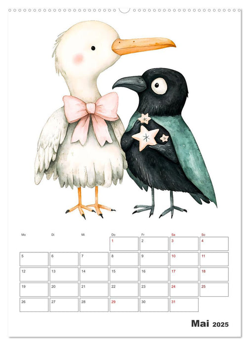 Mein tierischer Planer - Spaßiger Notiz-Kalender für Kinder (CALVENDO Premium Wandkalender 2025)