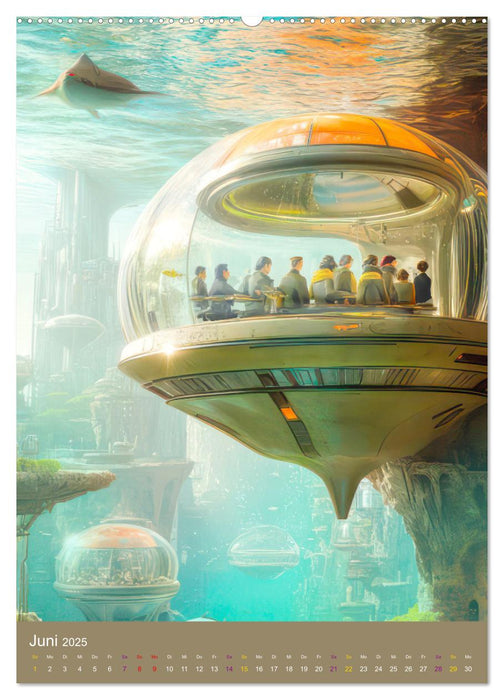 Science-Fiction Zukunftsvisionen (CALVENDO Wandkalender 2025)