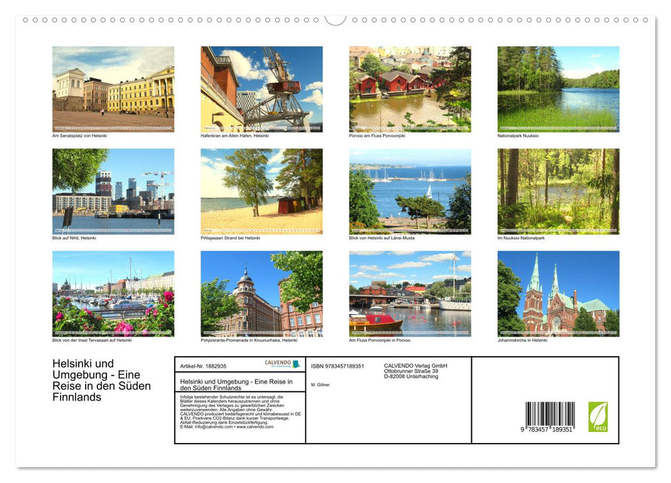 Helsinki und Umgebung - Eine Reise in den Süden Finnlands (CALVENDO Premium Wandkalender 2025)