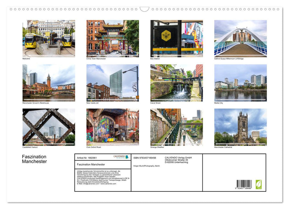 Faszination Manchester (CALVENDO Wandkalender 2025)