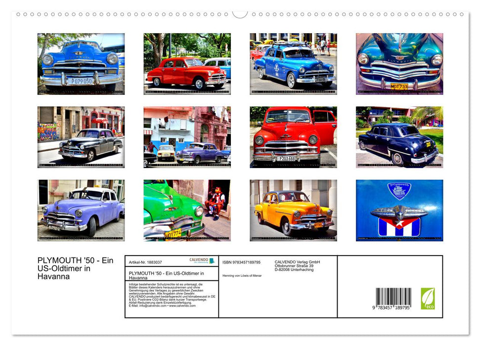 PLYMOUTH '50 - Ein US-Oldtimer in Havanna (CALVENDO Premium Wandkalender 2025)