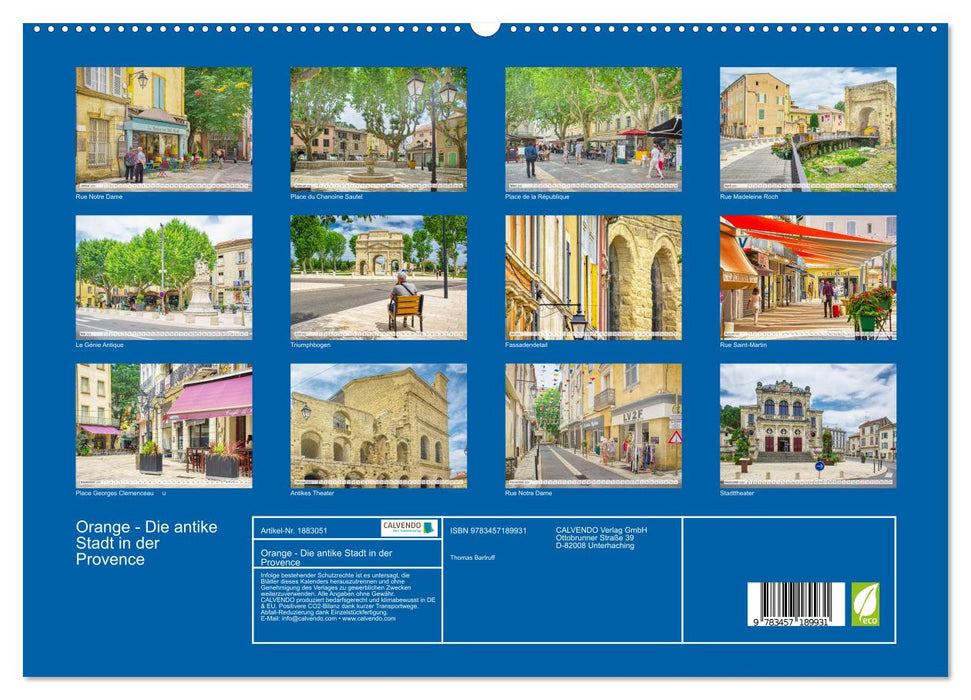 Orange - Die antike Stadt in der Provence (CALVENDO Premium Wandkalender 2025)