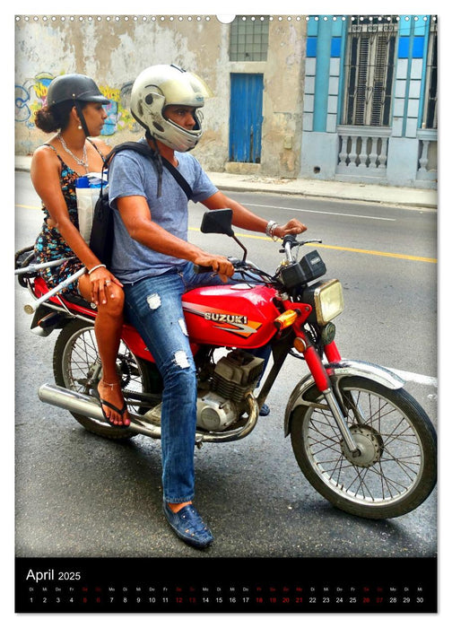 SUZUKI BIKER IN HAVANNA (CALVENDO Wandkalender 2025)