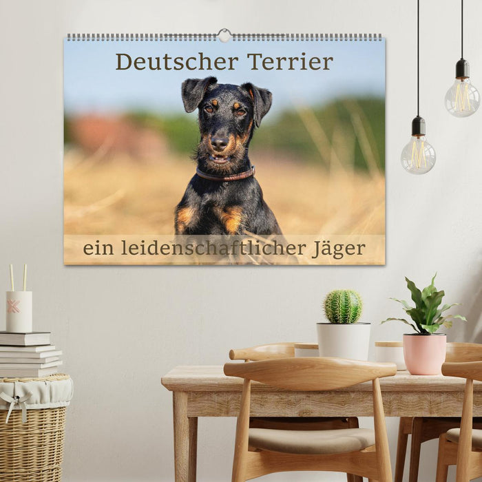 Deutscher Terrier - ein leidenschaftlicher Jäger (CALVENDO Wandkalender 2025)