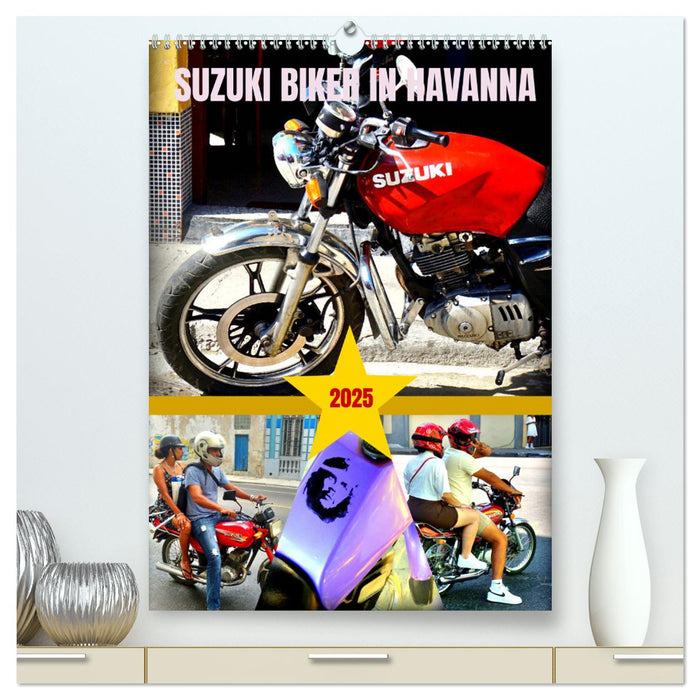 SUZUKI BIKER IN HAVANNA (CALVENDO Premium Wandkalender 2025)