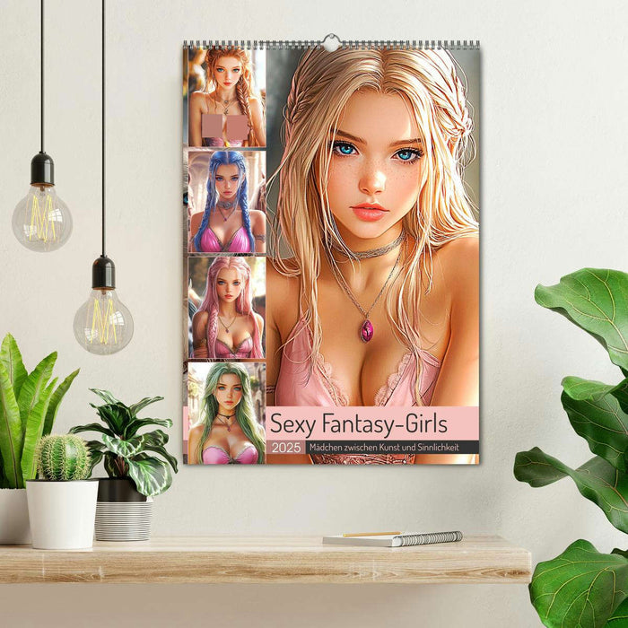 Sexy Fantasy-Girls. Mädchen zwischen Kunst und Sinnlichkeit (CALVENDO Wandkalender 2025)