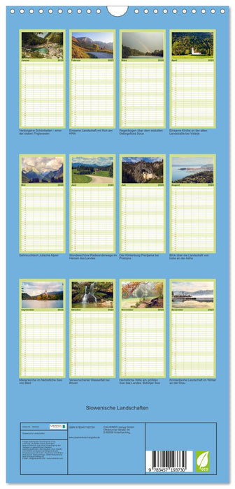 Slowenische Landschaften (CALVENDO Familienplaner 2025)