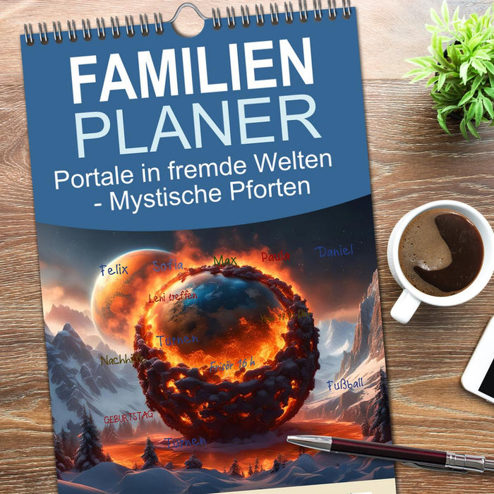 Portale in fremde Welten - Mystische Pforten (CALVENDO Familienplaner 2025)