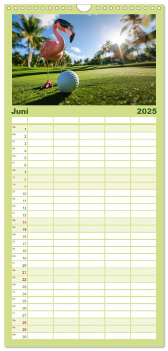 Der tierisch lustige Golfkalender (CALVENDO Familienplaner 2025)