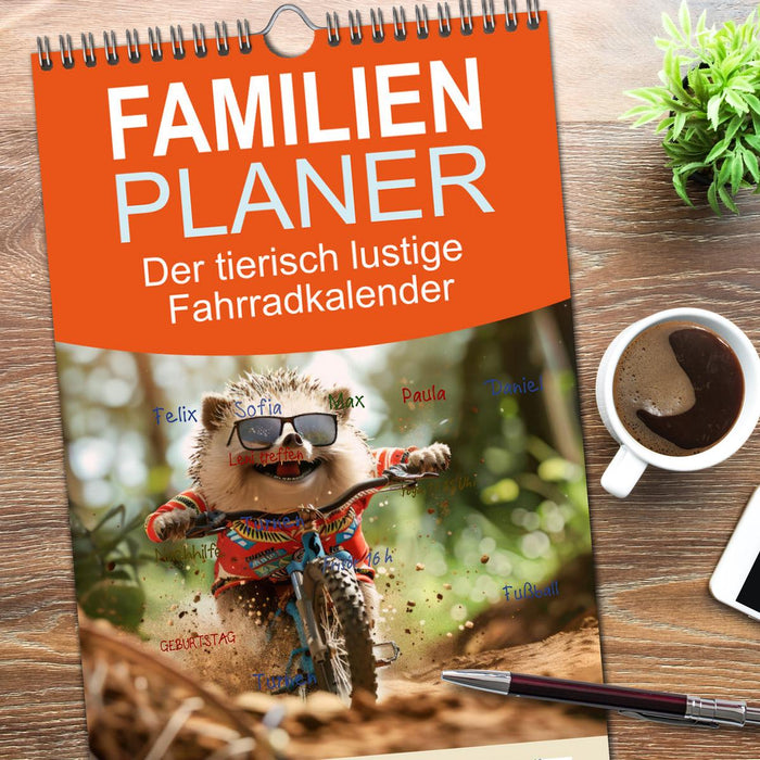 Der tierisch lustige Fahrradkalender (CALVENDO Familienplaner 2025)