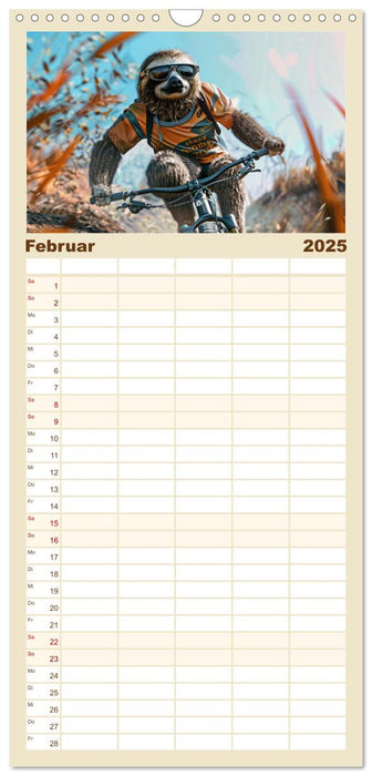 Der tierisch lustige Fahrradkalender (CALVENDO Familienplaner 2025)