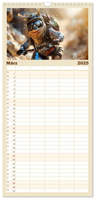 Der tierisch lustige Fahrradkalender (CALVENDO Familienplaner 2025)