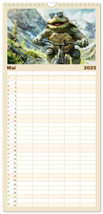 Der tierisch lustige Fahrradkalender (CALVENDO Familienplaner 2025)