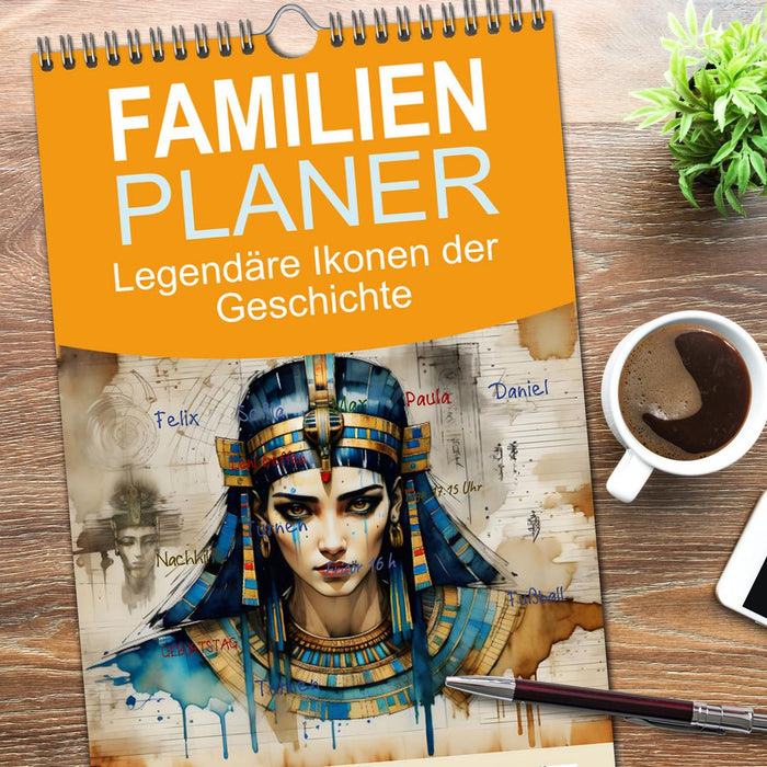 Legendäre Ikonen der Geschichte (CALVENDO Familienplaner 2025)