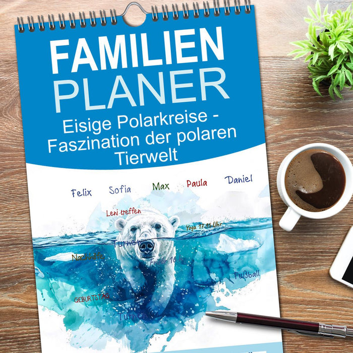 Eisige Polarkreise - Faszination der polaren Tierwelt (CALVENDO Familienplaner 2025)