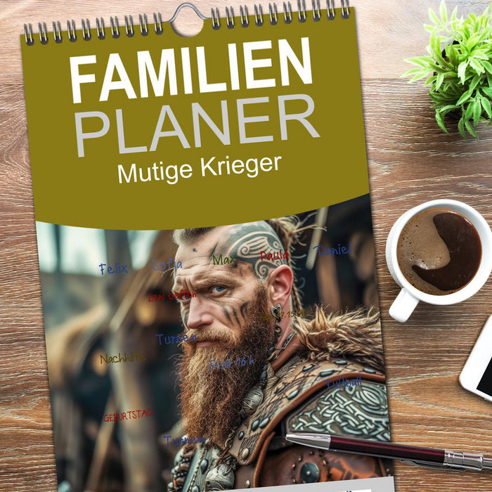 Mutige Krieger (CALVENDO Familienplaner 2025)