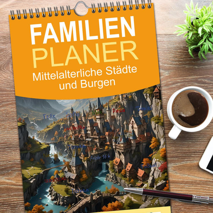 Mittelalterliche Städte und Burgen (CALVENDO Familienplaner 2025)