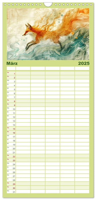 Von Füchsen und Wölfen (CALVENDO Familienplaner 2025)