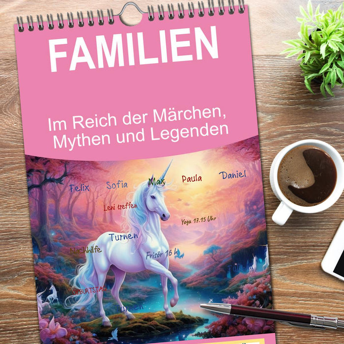 Im Reich der Märchen, Mythen und Legenden (CALVENDO Familienplaner 2025)