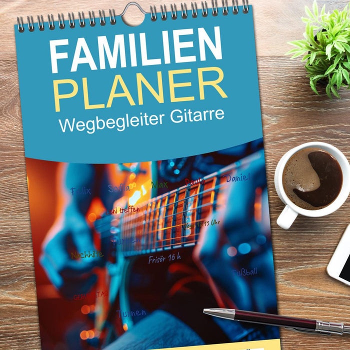 Wegbegleiter Gitarre (CALVENDO Familienplaner 2025)