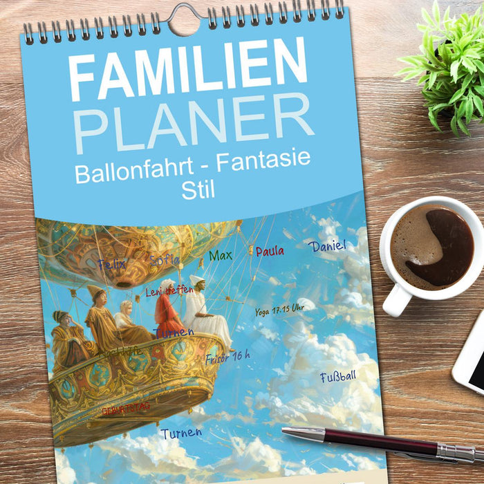 Ballonfahrt - Fantasie Stil (CALVENDO Familienplaner 2025)