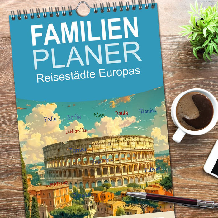 Reisestädte Europas (CALVENDO Familienplaner 2025)