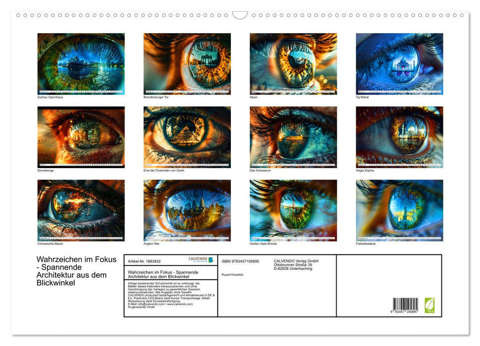 Wahrzeichen im Fokus - Spannende Architektur aus dem Blickwinkel (CALVENDO Wandkalender 2025)