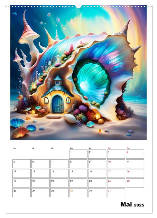 Zauberhafte Muschelhäuser (CALVENDO Premium Wandkalender 2025)