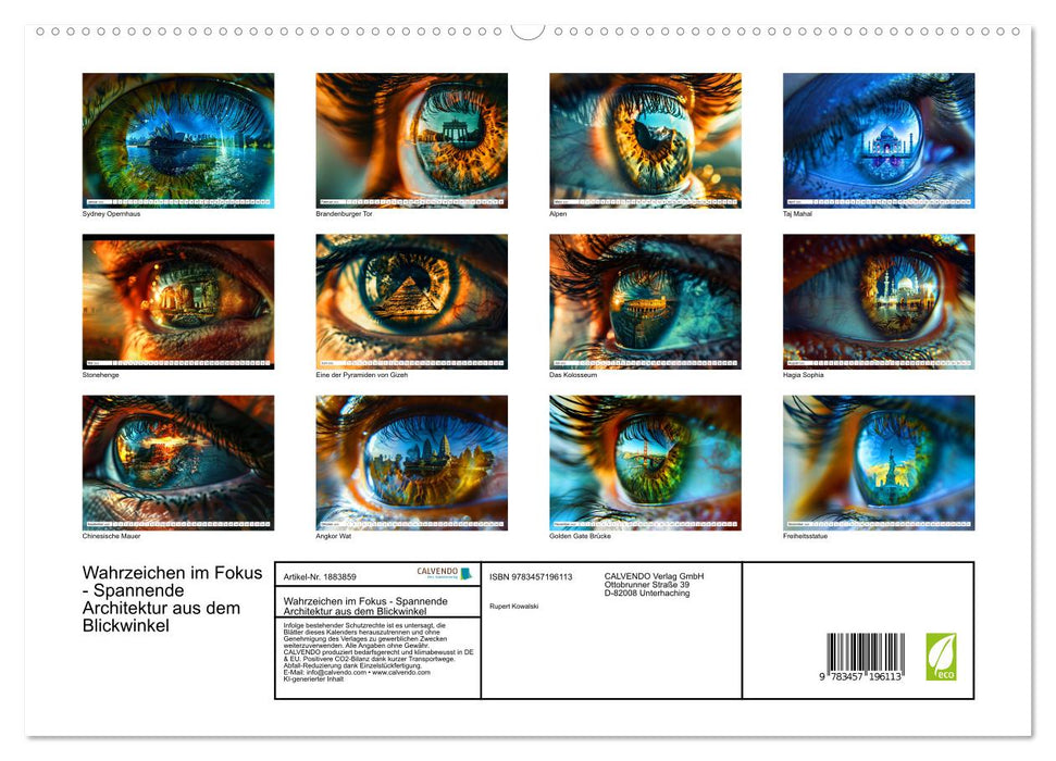 Wahrzeichen im Fokus - Spannende Architektur aus dem Blickwinkel (CALVENDO Premium Wandkalender 2025)