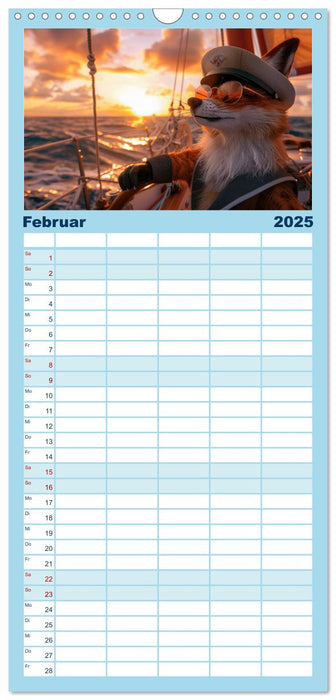 Der tierisch Skipper-Kalender (CALVENDO Familienplaner 2025)