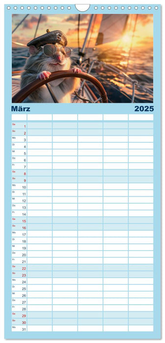 Der tierisch Skipper-Kalender (CALVENDO Familienplaner 2025)