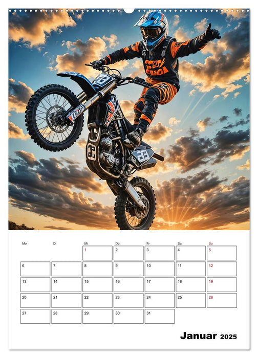 Vollgas und Adrenalin - Motocross-Action pur! (CALVENDO Wandkalender 2025)