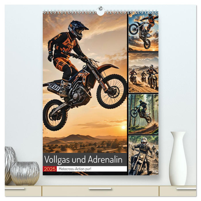 Vollgas und Adrenalin - Motocross-Action pur! (CALVENDO Premium Wandkalender 2025)