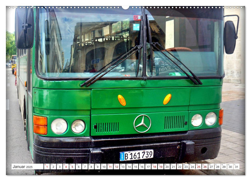 Omnibus-Welt - Autobusse in Kuba (CALVENDO Wandkalender 2025)