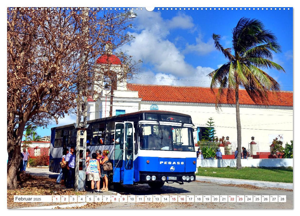 Omnibus-Welt - Autobusse in Kuba (CALVENDO Wandkalender 2025)