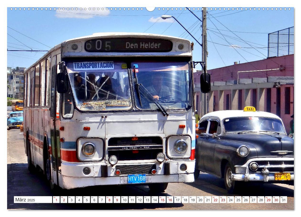 Omnibus-Welt - Autobusse in Kuba (CALVENDO Wandkalender 2025)