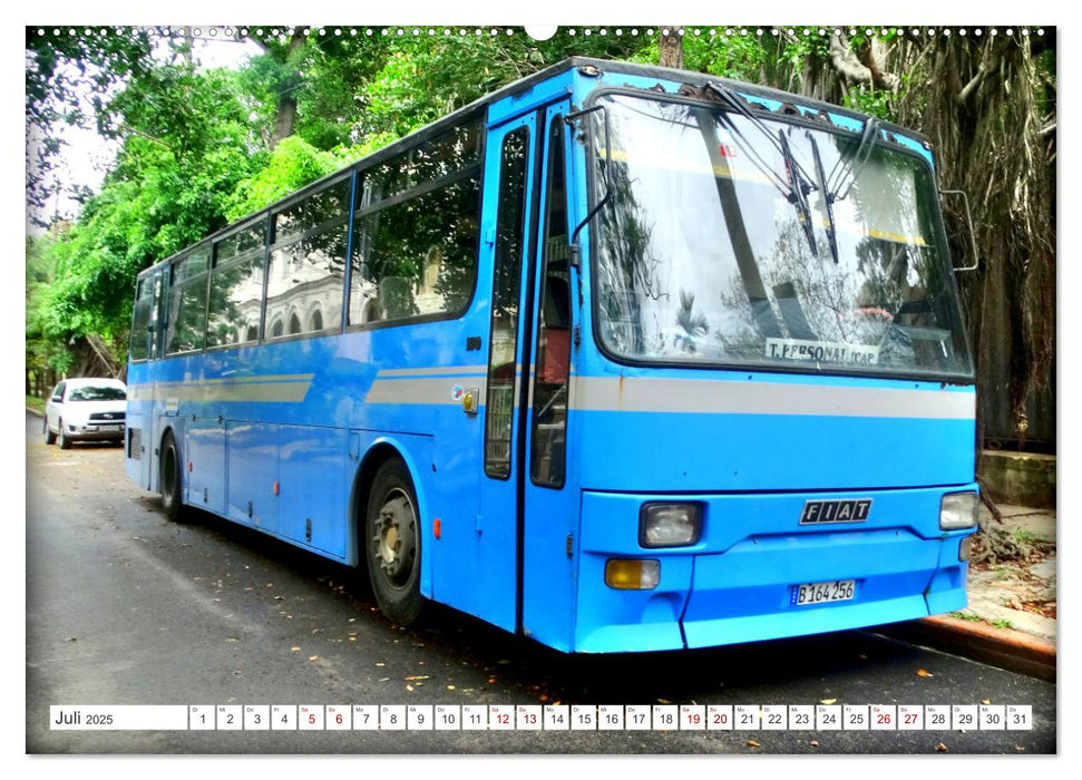 Omnibus-Welt - Autobusse in Kuba (CALVENDO Premium Wandkalender 2025)