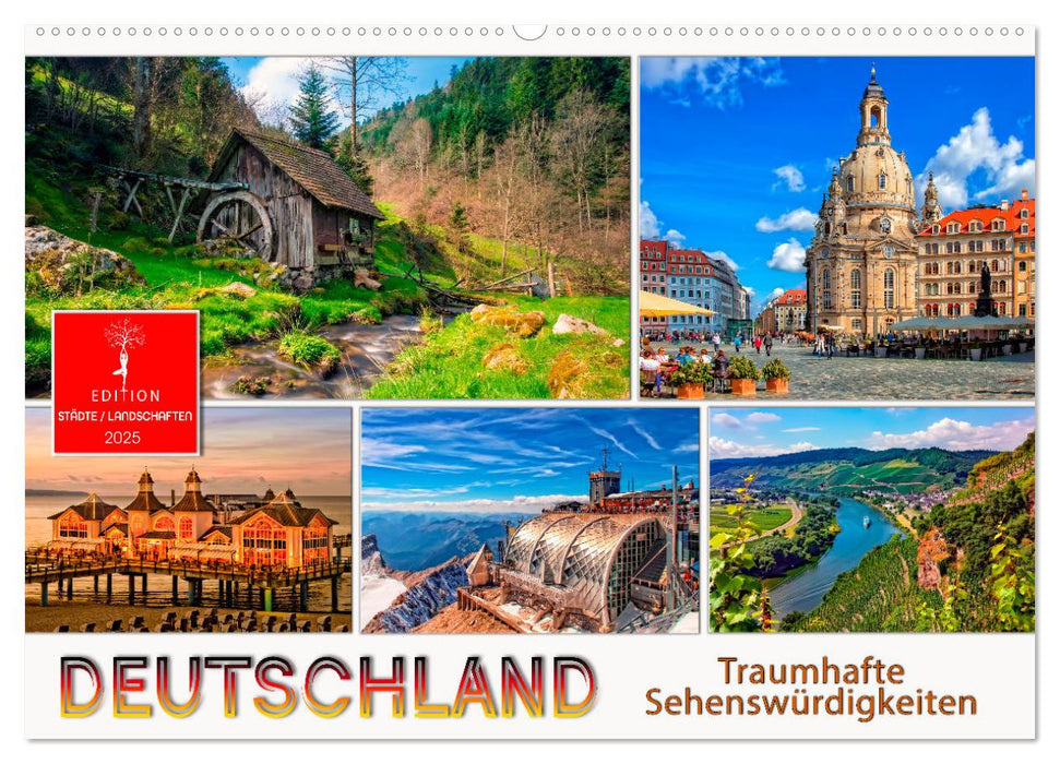 Deutschland - traumhafte Sehenswürdigkeiten (CALVENDO Wandkalender 2025)