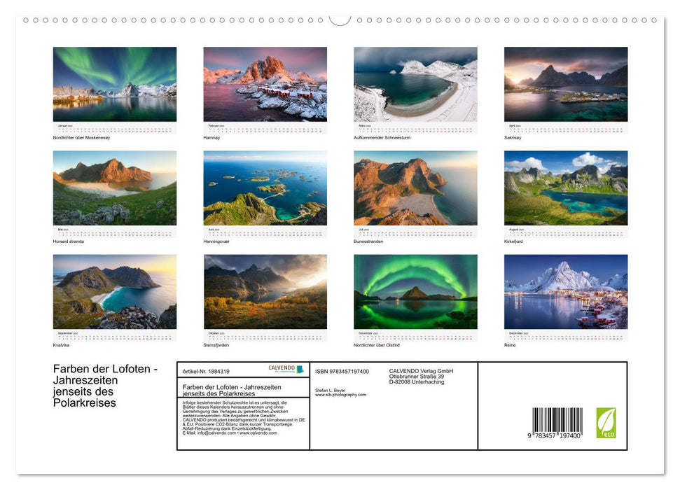 Farben der Lofoten - Jahreszeiten jenseits des Polarkreises (CALVENDO Premium Wandkalender 2025)