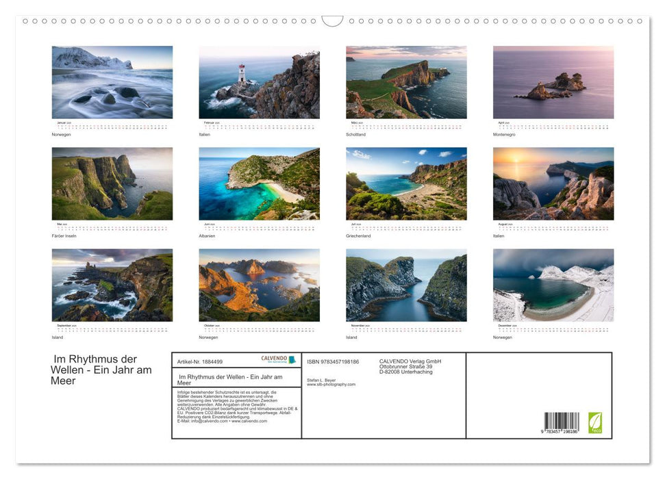 Im Rhythmus der Wellen - Ein Jahr am Meer (CALVENDO Wandkalender 2025)