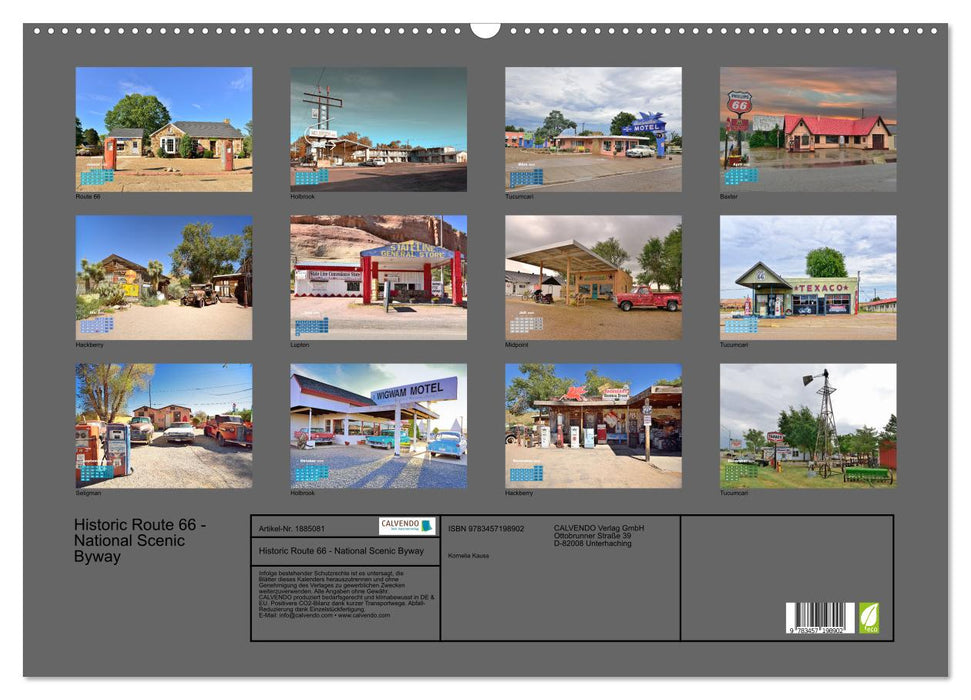 Historic Route 66 - National Scenic Byway (CALVENDO Wandkalender 2025)