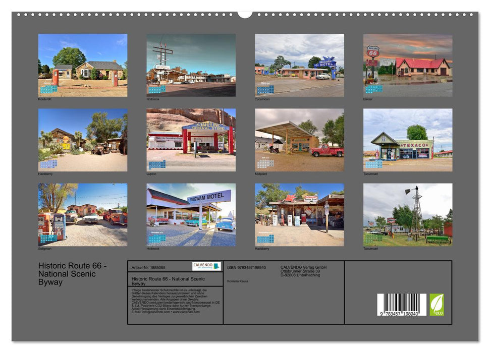 Historic Route 66 - National Scenic Byway (CALVENDO Premium Wandkalender 2025)