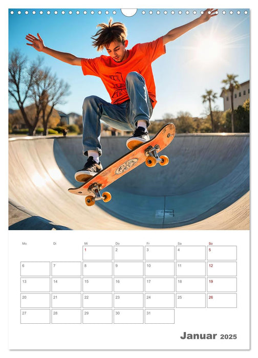 Skateboard Vibes - Skateboarding - Bewegung, Kunst und Freiheit (CALVENDO Wandkalender 2025)