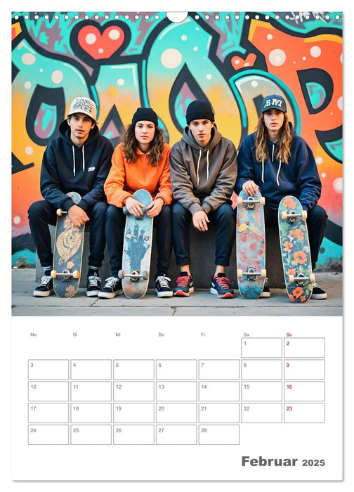 Skateboard Vibes - Skateboarding - Bewegung, Kunst und Freiheit (CALVENDO Wandkalender 2025)