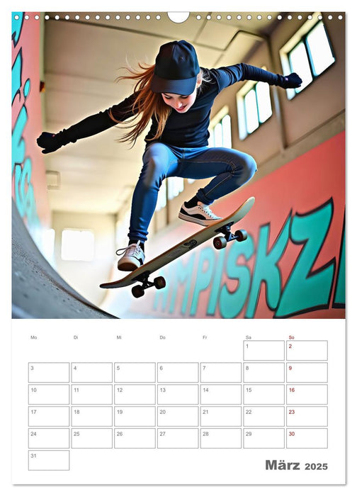 Skateboard Vibes - Skateboarding - Bewegung, Kunst und Freiheit (CALVENDO Wandkalender 2025)