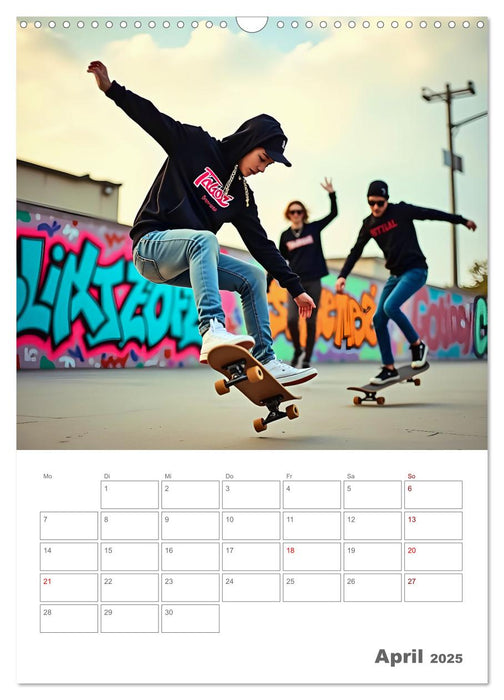 Skateboard Vibes - Skateboarding - Bewegung, Kunst und Freiheit (CALVENDO Wandkalender 2025)