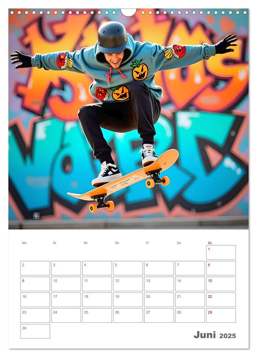 Skateboard Vibes - Skateboarding - Bewegung, Kunst und Freiheit (CALVENDO Wandkalender 2025)