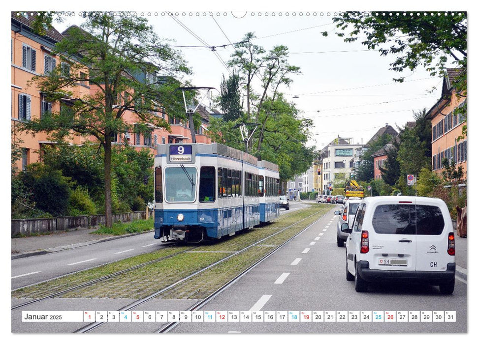 Die Zürcher Tram (CALVENDO Wandkalender 2025)